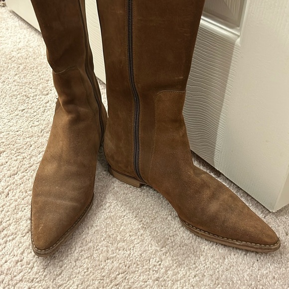 Gucci Boots Brown Suede Pointed Toe - Picture 3 of 13